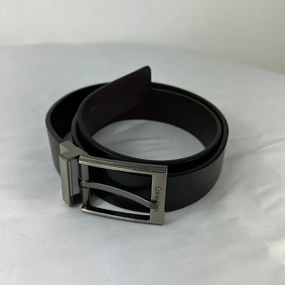 Calvin Klein Black And Dark Brown Reversible Belt